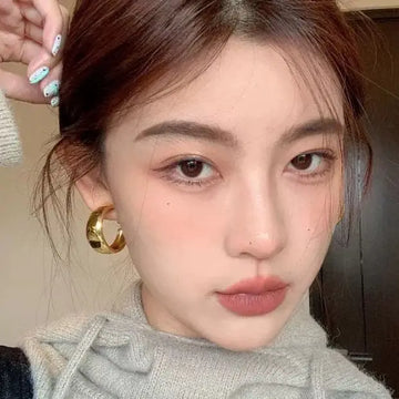 DAIIIBABYYY  -  Korean New Simple Temperament Circle Earrings Fashion Small Versatile Earrings Women's Jewelry